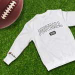 Personalized Football Sport Mom Sweatshirt with 1-6 Names Multicolour Available Game Day Costume Birthday Gift for Women