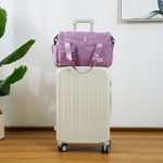 Gepersonaliseerde Multi-compartiment Waterdichte Weekendtas met Schouderriem en Chenille Letters Verjaardagscadeau terug naar school voor vrouwen