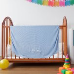 Personalized Arabic Calligraphy Knitted Soft Baby Blanket with Embroidered Name Baby Shower Gift for Newborns