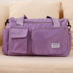 Gepersonaliseerde Multi-compartiment Waterdichte Weekendtas met Schouderriem en Chenille Letters Verjaardagscadeau terug naar school voor vrouwen