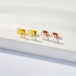 Personalised Minimalist Unisex Tiny Double Initials Stud Earrings Birthday Anniversary Gift for Women Men