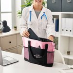 Personalized Stethoscope Large Capacity Tote Bag with Name Birthday Graduation Appreciation Gift for Nurse Doctor Medical Staff