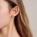 Personalised Minimalist Unisex Tiny Double Initials Stud Earrings Birthday Anniversary Gift for Women Men