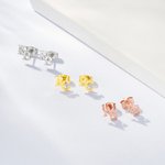 Personalised Minimalist Unisex Tiny Double Initials Stud Earrings Birthday Anniversary Gift for Women Men