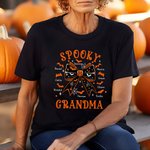 Personalizado Spooky Bat familia arco sudadera camiseta con 1-10 nombres multicolor disponible Halloween Holiday Party regalo para mamá abuela