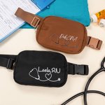 Personalized Stethoscope Heart Design Adjustable Waterproof Waist Belt Bag with Name Nurse Week Appreciation Gift for Nurse Medical Staff