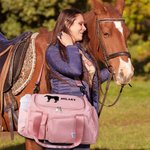 Personalised Horse Riding Design Large Travel Duffle Bag with Multi-compartment and Shoulder Strap Equestrian Birthday Gift for Horse Lovers