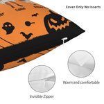 Taie d'Oreiller Personnalisée avec 2-10 Fantômes et Noms Thème Halloween Décoration à l'Intérieur Cadeau Halloween pour Famille