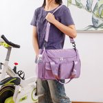 Gepersonaliseerde Multi-compartiment Waterdichte Weekendtas met Schouderriem en Chenille Letters Verjaardagscadeau terug naar school voor vrouwen