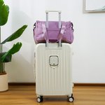 Gepersonaliseerde Multi-compartiment Waterdichte Weekendtas met Schouderriem en Chenille Letters Verjaardagscadeau terug naar school voor vrouwen