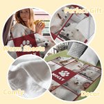 Coperta personalizzata Cute Paw 8 foto collage morbido con nome Sofa Decor Natale Compleanno regalo per gli amanti degli animali gatto cane