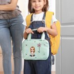 Personalizado Multicolor Cartoon Personaje Nacimiento Flor Bolsa de almuerzo aislante con nombre Portátil Vuelta a la Escuela Trabajo Picnic Regalo pa