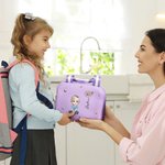 Personalizado Multicolor Cartoon Personaje Nacimiento Flor Bolsa de almuerzo aislante con nombre Portátil Vuelta a la Escuela Trabajo Picnic Regalo pa