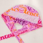 Personalised Colorful Name Word Cloud Adjustable Working Scrub Cap with Sweatband Set of 2 Birthday Appreciation Gift for Nurse Doctor