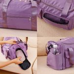 Gepersonaliseerde Multi-compartiment Waterdichte Weekendtas met Schouderriem en Chenille Letters Verjaardagscadeau terug naar school voor vrouwen