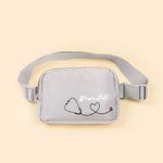 Personalized Stethoscope Heart Design Adjustable Waterproof Waist Belt Bag with Name Nurse Week Appreciation Gift for Nurse Medical Staff