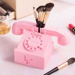 Personalisierte 3D rosa Puppe inspiriert Telefon Design Pinselhalter mit Namen Schreibtisch Dekoration Geburtstagsgeschenk für Mädchen Kinder