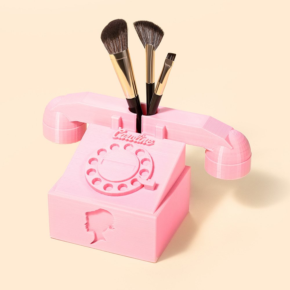 Porte-balai personnalisé en 3D inspiré d'une poupée rose avec nom Décoration de bureau Cadeau d'anniversaire pour les filles et les enfants