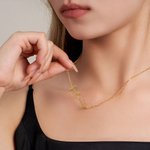 Personalized Cross Name Necklace Minimalist Jewellery Baptism Religious Birthday Gift for Christians Women