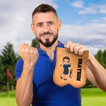 Bolsa de Pelotas de Golf de Franela Personalizada con Nombre y 12 Soportes para Tee Accesorios de Golf Divertido Regalo de Cumpleaños para Amante del Golf