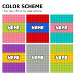 Personalized Multicolor Pixel Style Toy Bricks Soft Throw Blanket with Name Baby Shower Home Decor Gift for Kids