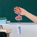 Personalisierte Glitter Regenbogen Buntstift Perlen Shaker Lanyard mit Namen Wertschätzung zurück zu Schule Geschenk für Lehrer