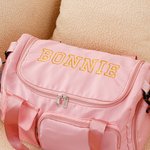 Henkilökohtainen Multi-lokeroinen vedenpitävä viikonloppu laukku olkahihna ja kirjailtu nimi Syntymäpäivä takaisin kouluun joululahja naisille tytöill