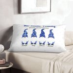 Personalizado lindo Hanukkah Gnome Familia Arrojar Funda de almohada con 1-8 nombres Feliz Hanukkah Regalo para la familia judía