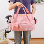 Henkilökohtainen Multi-lokeroinen vedenpitävä viikonloppu laukku olkahihna ja kirjailtu nimi Syntymäpäivä takaisin kouluun joululahja naisille tytöill