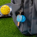 Personalisierte Emaille Geburt Blume Pickleball Paddel & Pickleball Charm Schlüsselanhänger mit Namen Geburtstag Weihnachten Geschenk für Pickleball L