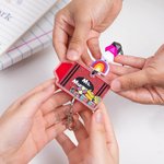 Personalisierte Glitter Regenbogen Buntstift Perlen Shaker Lanyard mit Namen Wertschätzung zurück zu Schule Geschenk für Lehrer