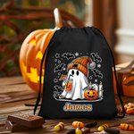 Henkilökohtainen söpö Halloween Ghost Pumpkin Design kiristysnauha laukku nimi puolue suosikki Halloween lahja lapsille