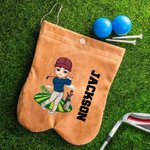 Bolsa de Pelotas de Golf de Franela Personalizada con Nombre y 12 Soportes para Tee Accesorios de Golf Divertido Regalo de Cumpleaños para Amante del Golf