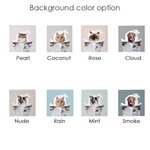 Peinture murale personnalisée chien chat lisant le journal sur les toilettes Portrait d'animal de compagnie Décoration de salle de bain Cadeau de pendaison de crémaillère pour les propriétaires d'anim