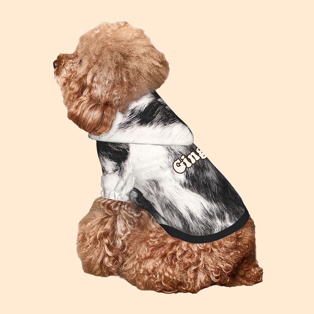 Veste à capuche personnalisée pour chien et chat avec nom Cadeau pour les amoureux des animaux de compagnie