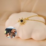 Collier Personnalisé Projection de Photo Forme Flocon de Neige Cadeau d'Anniversaire pour Elle