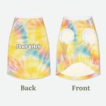 Personalised Multicolour Tie-dyed 100% Cotton Dog Pet Shirt Clothes with Name Pet Gathering Dog Walking Gift for Pet Lovers