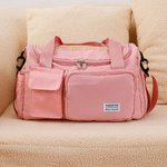 Henkilökohtainen Multi-lokeroinen vedenpitävä viikonloppu laukku olkahihna ja kirjailtu nimi Syntymäpäivä takaisin kouluun joululahja naisille tytöill