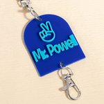 Gepersonaliseerd 3D V-teken Bloem Opvoeder Lanyard met Naam Terug naar School Waardering Gift voor leraar Schoolpersoneel