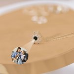 Collier Personnalisé Projection de Photo Forme Flocon de Neige Cadeau d'Anniversaire pour Elle
