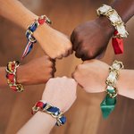 Personalised Fashion National Flag Silk Metal Bracelet with Football Tennis Text Charm Birthday Sports Event Cheer Accessories for Sport Lovers