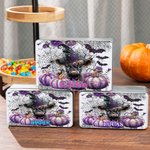 Boîte à Biscuits en Fer-blanc Personnalisée avec Nom Motif Citrouille Vache de Highland Chauve-souris Cadeau d'Halloween pour les Amis et les Enfants
