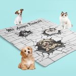 Personalizada Perros y Gatos Traviesos en Agujeros Manta con 1-3 Nombres Regalo de Cumpleaños Navidad para Familia Niños Amantes de las Mascotas