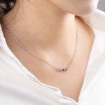 Personalised Simple Star Heart-Shaped 1-6 Birthstone Necklace Mother's Day Birthday Gift for Her