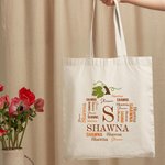 Henkilökohtainen syksyn kurpitsa sana pilvi kangas Kangas Kangaskassi nimi Syntymäpäivä Halloween lahja lapsille naiset