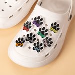 Étiquettes pour Chaussures Clog Personnalisées avec Nom en Impression 3D Set de 2 Décorations de Patte Cadeau Anniversaire pour Amoureux de Chien