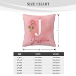 Personlig Födelseblomma Initial Kuddfodral med namn Heminredning Bachelorette Party Present till henne
