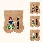 Bolsa de Pelotas de Golf de Franela Personalizada con Nombre y 12 Soportes para Tee Accesorios de Golf Divertido Regalo de Cumpleaños para Amante del Golf