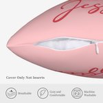 Personlig Födelseblomma Initial Kuddfodral med namn Heminredning Bachelorette Party Present till henne