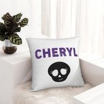 Taie d'Oreiller Personnalisée avec Nom à Motif de Crâne Décoration d'Intérieur Cadeau Halloween Emménagement pour Famille